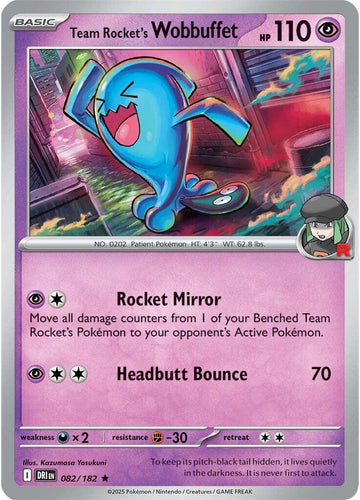 Team Rocket's Wobbuffet [082/182] [Destined Rivals] Reverse Holofoil