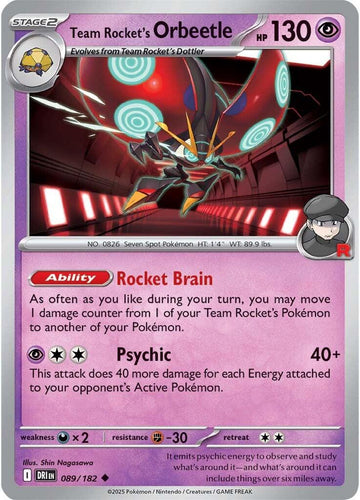 Team Rocket's Orbeetle - 089/182 [089/182] [Destined Rivals] Reverse Holofoil