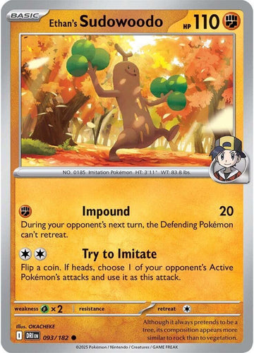 Ethan's Sudowoodo [093/182] [Destined Rivals] Reverse Holofoil