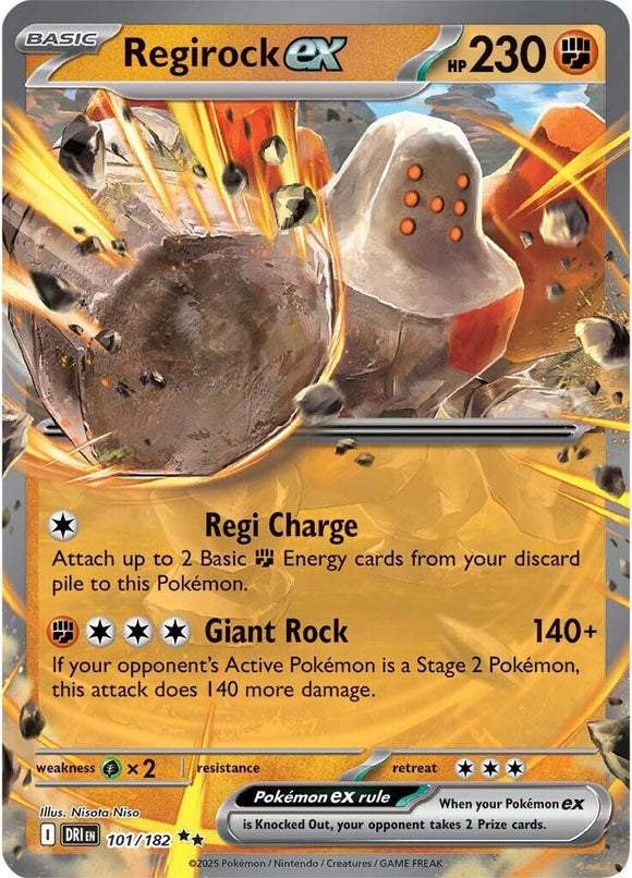 Regirock ex - 101/182 [101/182] [Destined Rivals] Holofoil