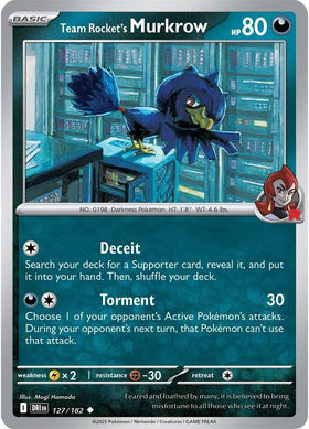 Team Rocket's Murkrow - 127/182 [127/182] [Destined Rivals] Reverse Holofoil