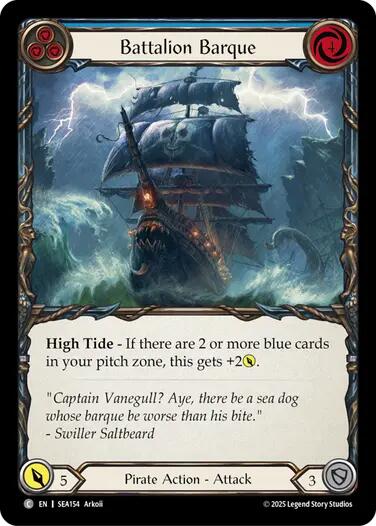 Battalion Barque (Blue) [SEA154] [High Seas] Rainbow Foil