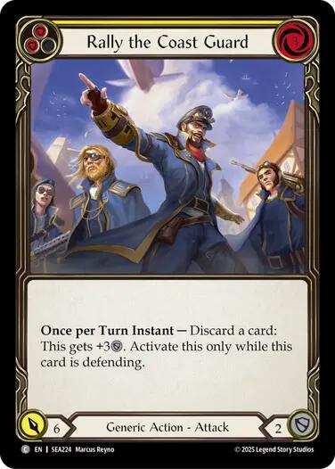 Rally the Coast Guard (Yellow) [SEA224] [High Seas] Rainbow Foil