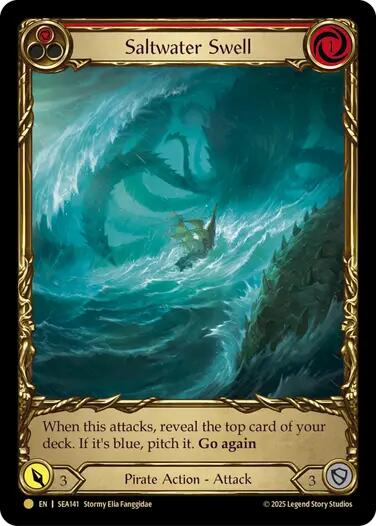 Saltwater Swell (Red) (Treasure) [SEA141] [High Seas] Cold Foil