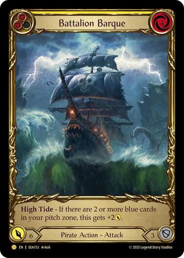 Battalion Barque (Yellow) (Treasure) [SEA153] [High Seas] Cold Foil