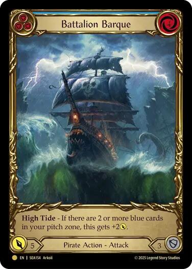 Battalion Barque (Blue) (Treasure) [SEA154] [High Seas] Cold Foil