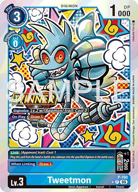Tweetmon (Store Tournament 2025 Vol.3 Winner Pack) [P-190 P] [Digimon Promotion Cards] Foil