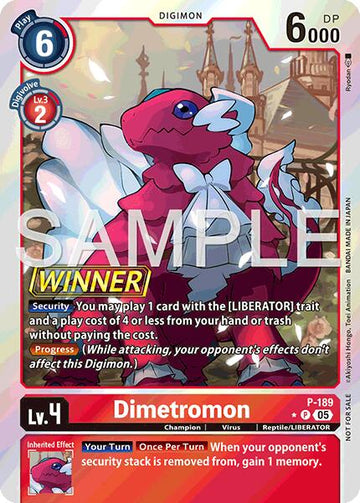 Dimetromon (Store Tournament 2025 Vol.3 Winner Pack) [P-189 P] [Digimon Promotion Cards] Foil