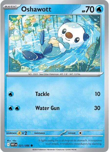 Oshawott [021/086] [White Flare] Reverse Holofoil