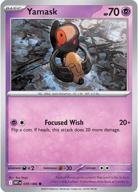 Yamask [039/086] [White Flare] Reverse Holofoil