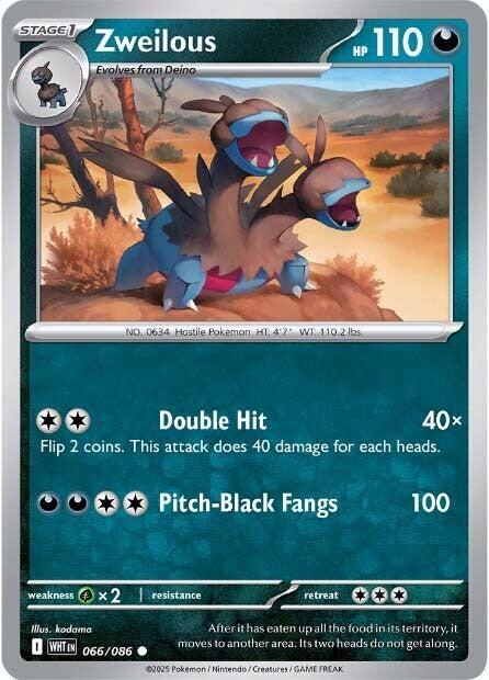 Zweilous [066/086] [White Flare] Reverse Holofoil
