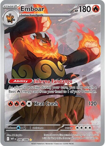 Emboar [098/086] [White Flare] Holofoil