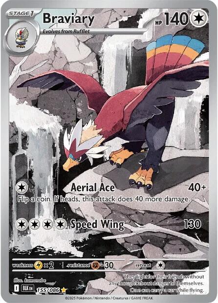 Braviary [155/086] [Black Bolt] Holofoil
