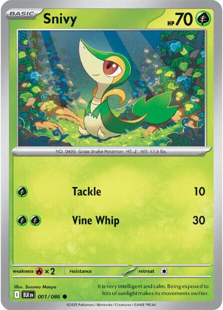 Snivy [001/086] [Black Bolt] Reverse Holofoil