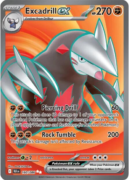 Excadrill ex [160/086] [Black Bolt] Holofoil