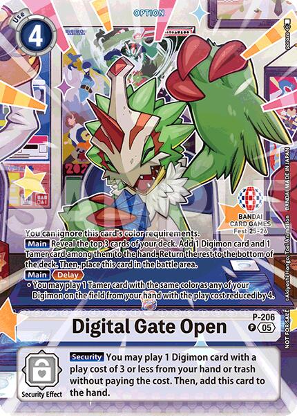 Digital Gate Open - P-206 (BANDAI Card Games Fest 25-26) [P-206 P] [Digimon Promotion Cards] Foil