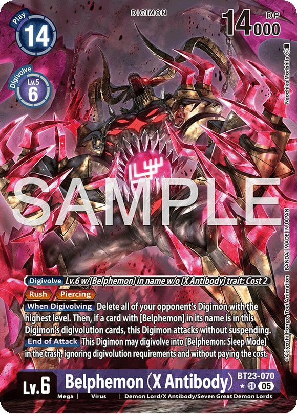 Belphemon (X Antibody) (Alternate Art) [BT23-070 SR] [Hackers' Slumber] Foil