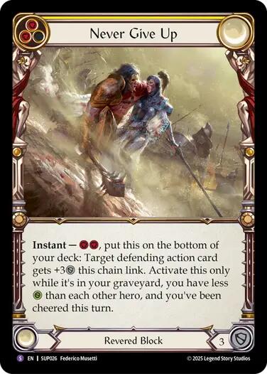 Never Give Up [SUP026] [Super Slam] Rainbow Foil