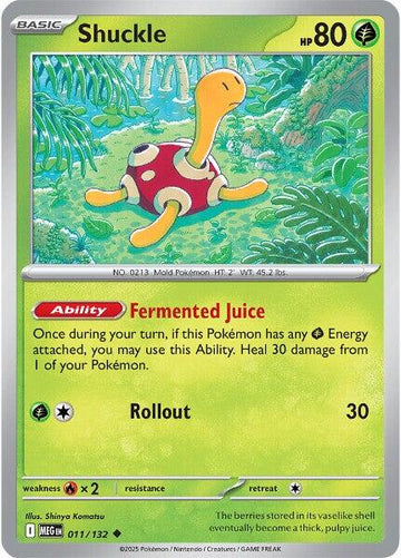 Shuckle [011/132] [Mega Evolution] Reverse Holofoil