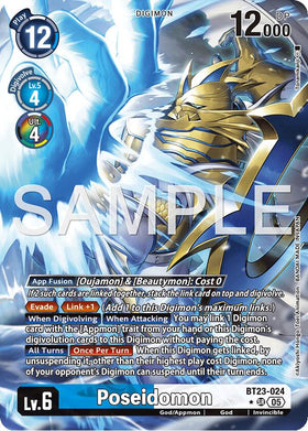 Poseidomon (Alternate Art) [BT23-024 SR] [Hackers' Slumber] Foil