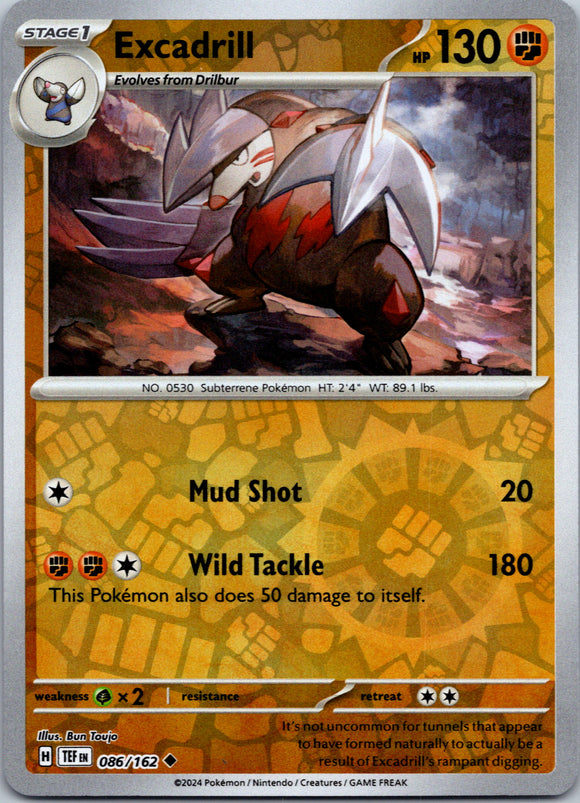 Excadrill [086/162] - (Temporal Forces) Reverse Holofoil