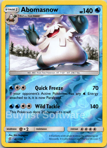 Abomasnow [42/236] [Unified Minds] Reverse Holofoil