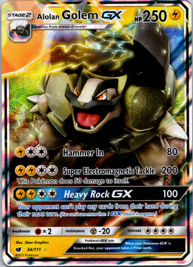 Alolan Golem GX [34/111] [Crimson Invasion] Holofoil