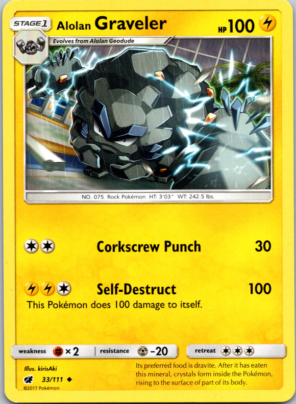 Alolan Graveler [33/111] [Crimson Invasion] Reverse Holofoil