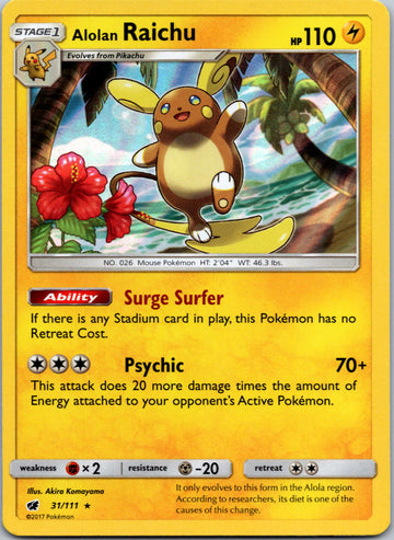 Alolan Raichu [31/111] [Crimson Invasion] Holofoil