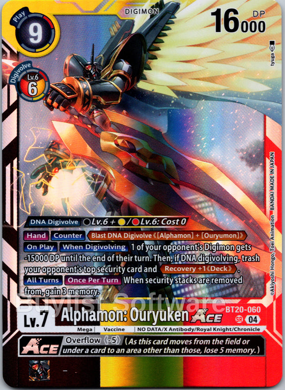 Alphamon: Ouryuken ACE [BT20-060 SR] [Release Special Booster 2.5] Foil