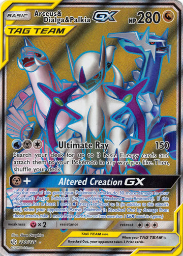 Arceus & Dialga & Palkia GX (Full Art) [220/236] [Cosmic Eclipse] Holofoil