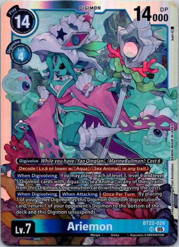 Ariemon [BT22-028 SR] [Cyber Eden] Foil