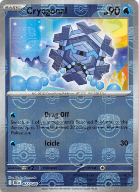 Cryogonal (Master Ball Pattern) [027/086] [Black Bolt] Holofoil