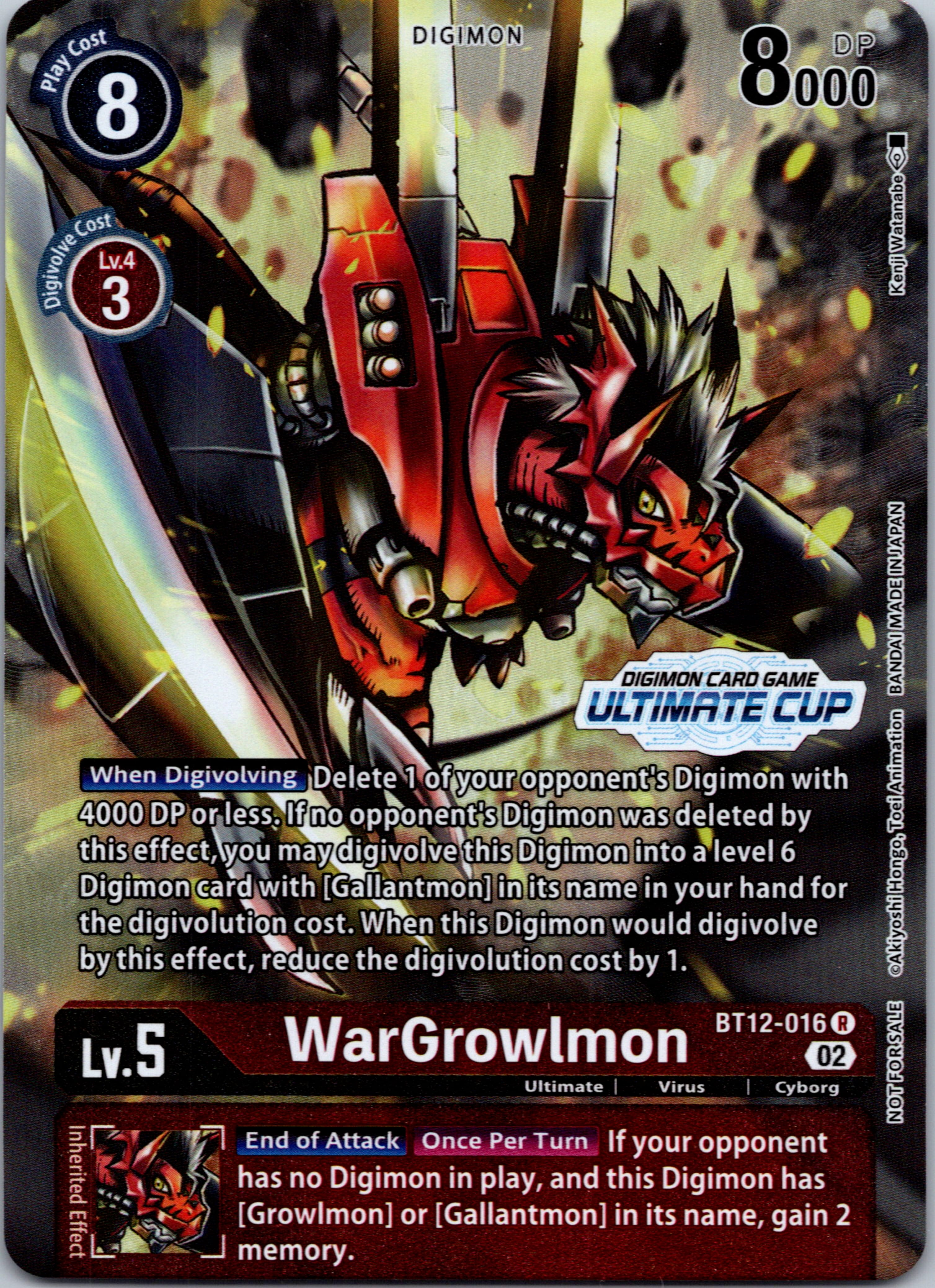 WarGrowlmon (Ultimate Cup) [BT12-016] [Across Time] Normal