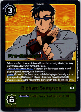 Richard Sampson [BT13-098] [Versus Royal Knight Pre-Release Cards] Foil