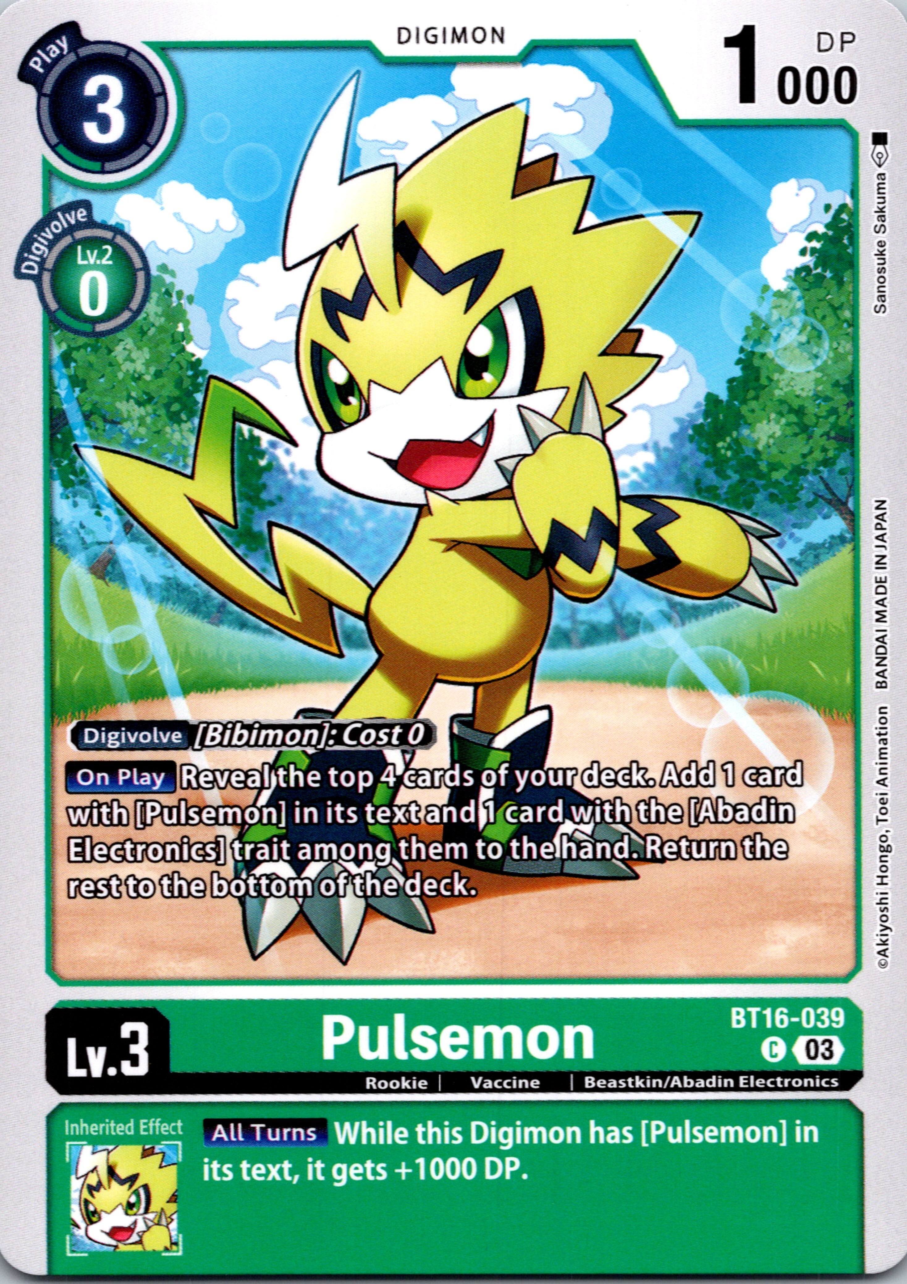 Pulsemon [BT16-039-C] [Beginning Observer] Normal