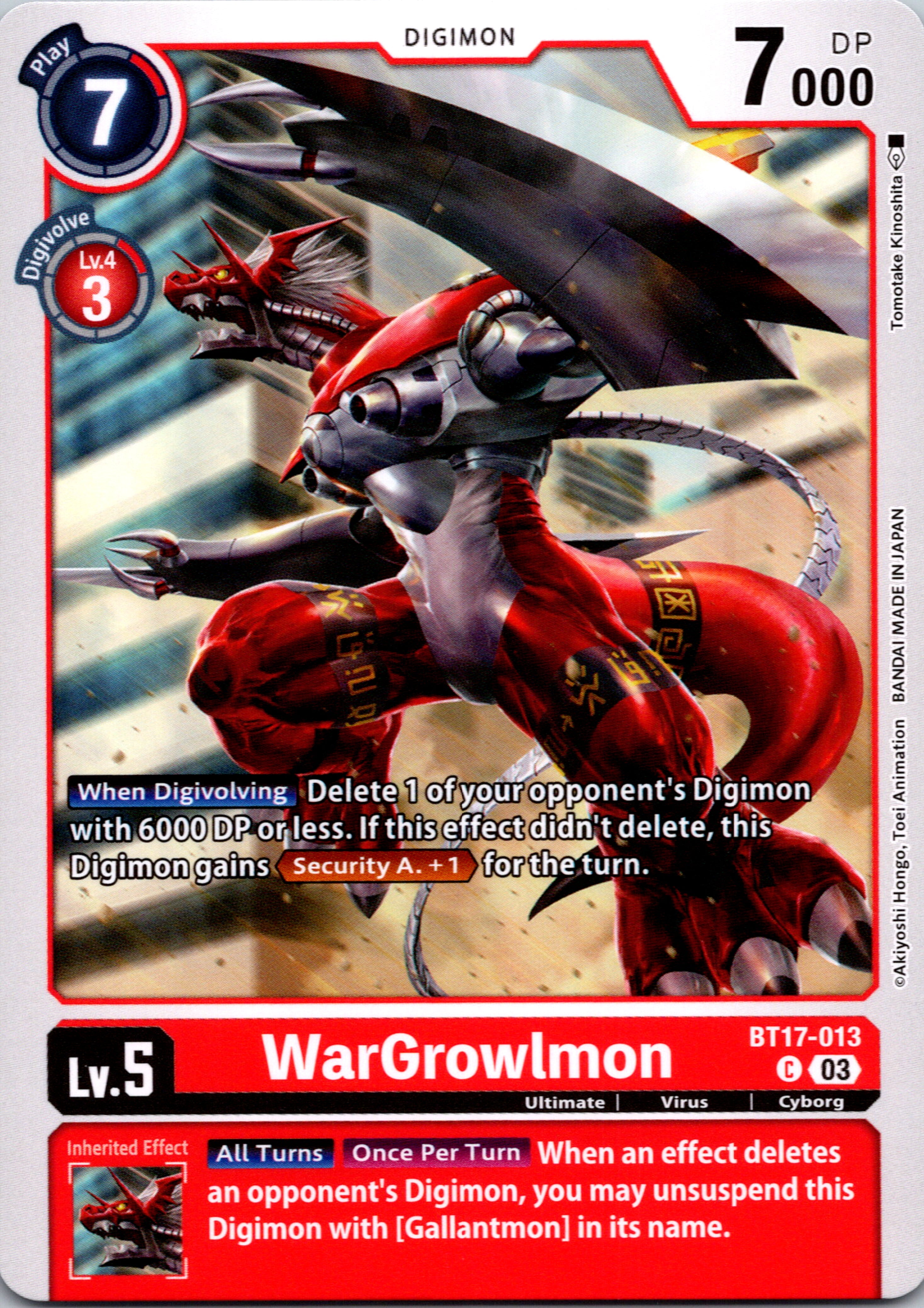 WarGrowlmon [BT17-013-C] [Secret Crisis] Normal