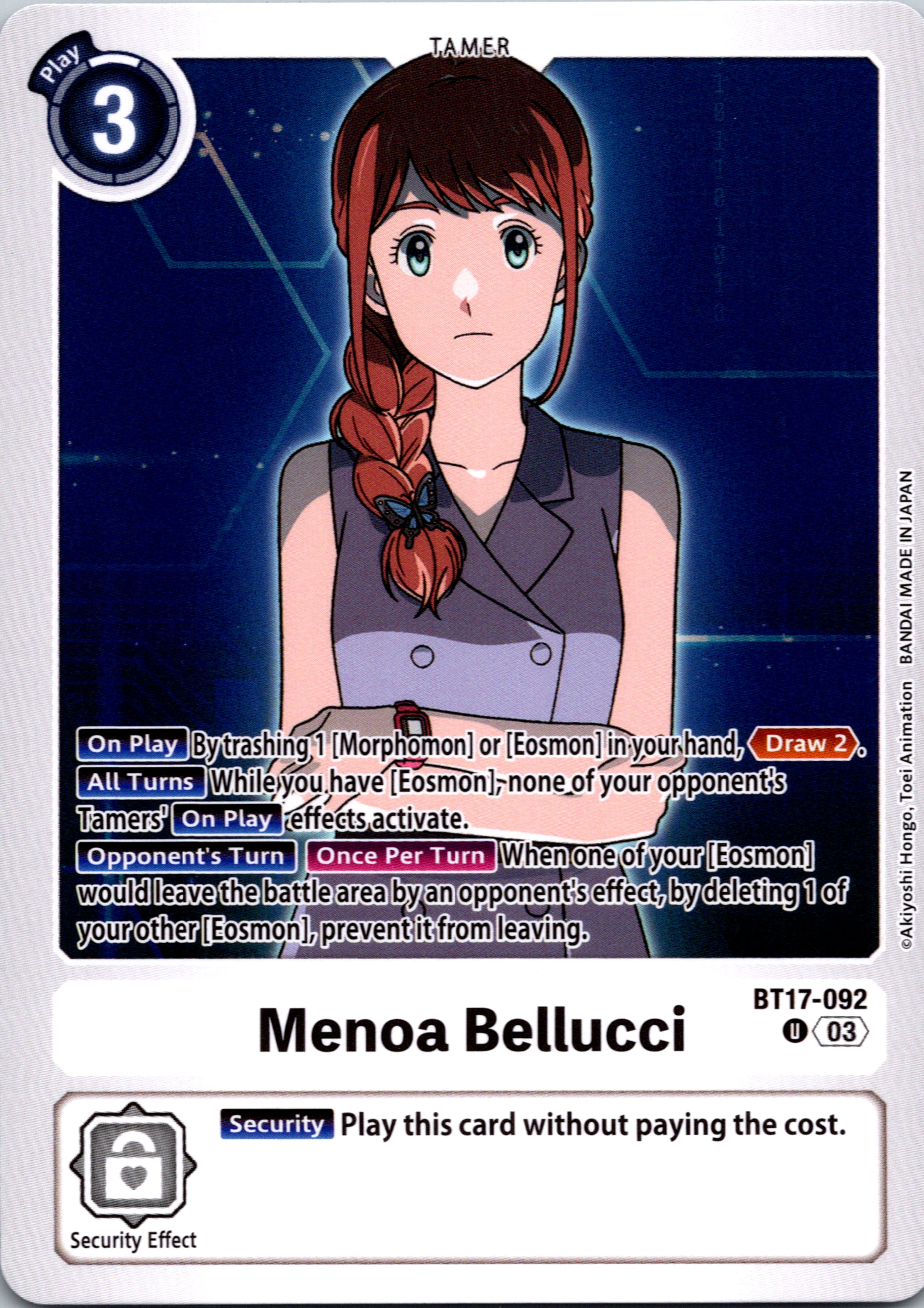 Menoa Bellucci [BT17-092-U] [Secret Crisis] Normal