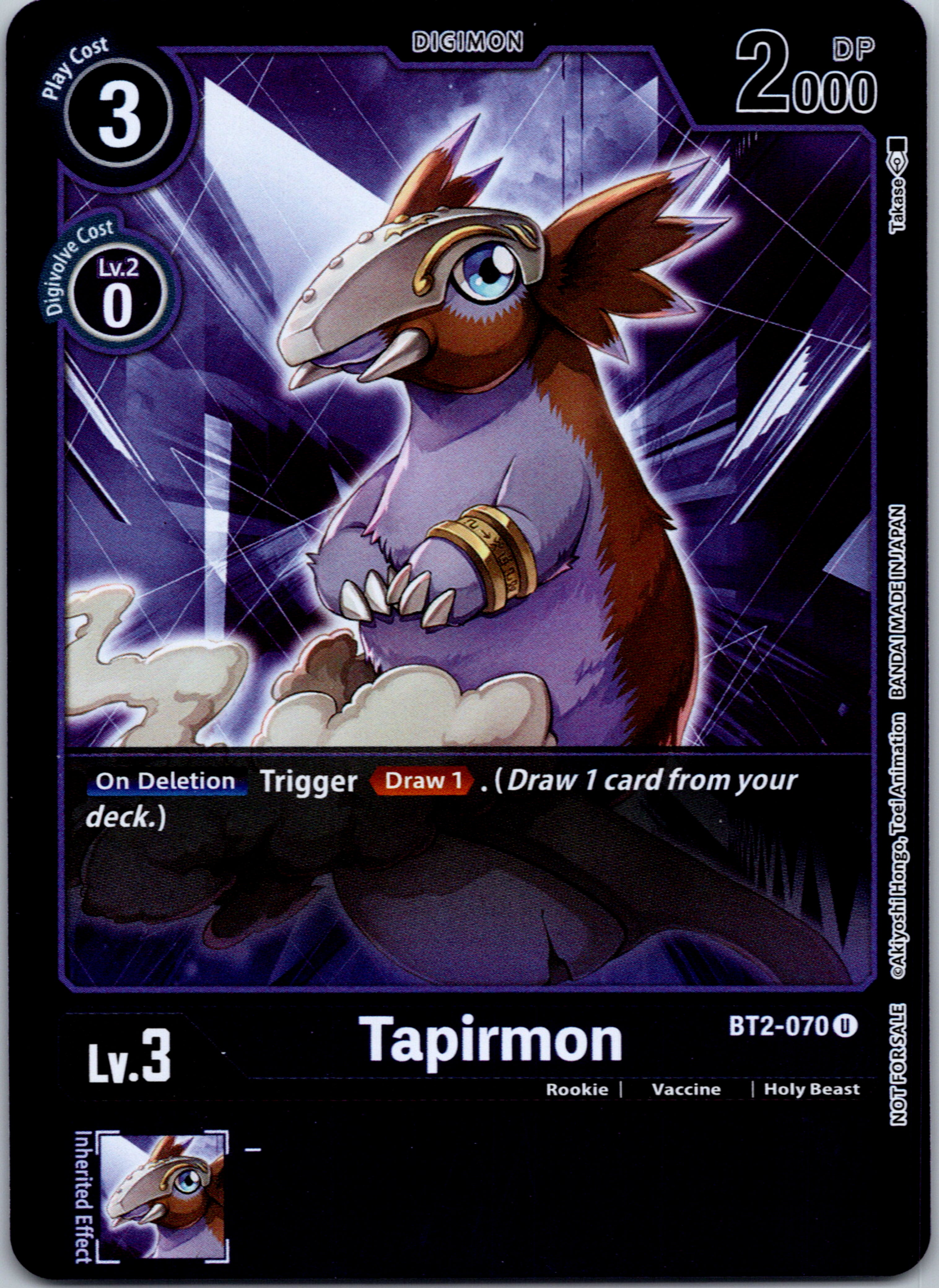 Tapirmon (Event Pack 4) [BT2-070] [Release Special Booster] Foil