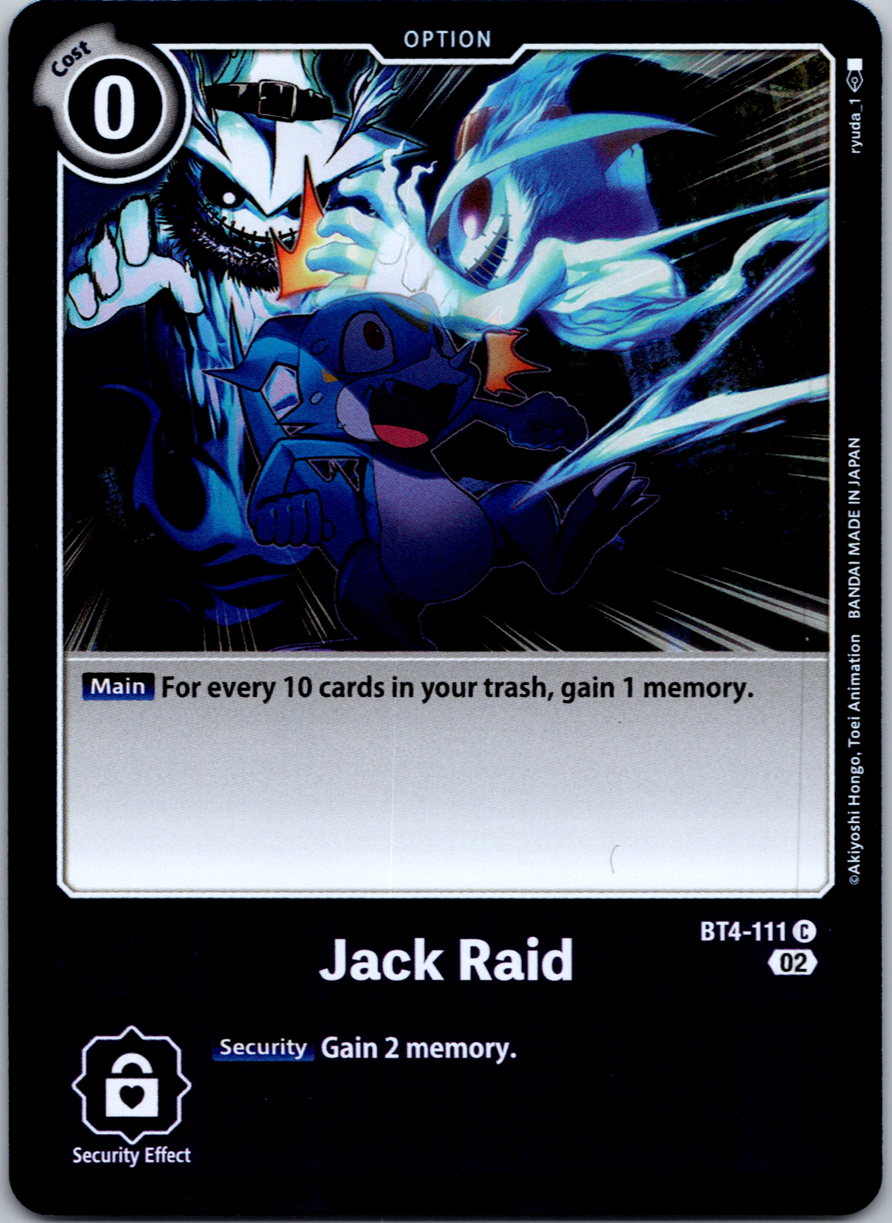 Jack Raid (Resurgence Booster Reprint) [BT4-111] [Resurgence Booster] Foil