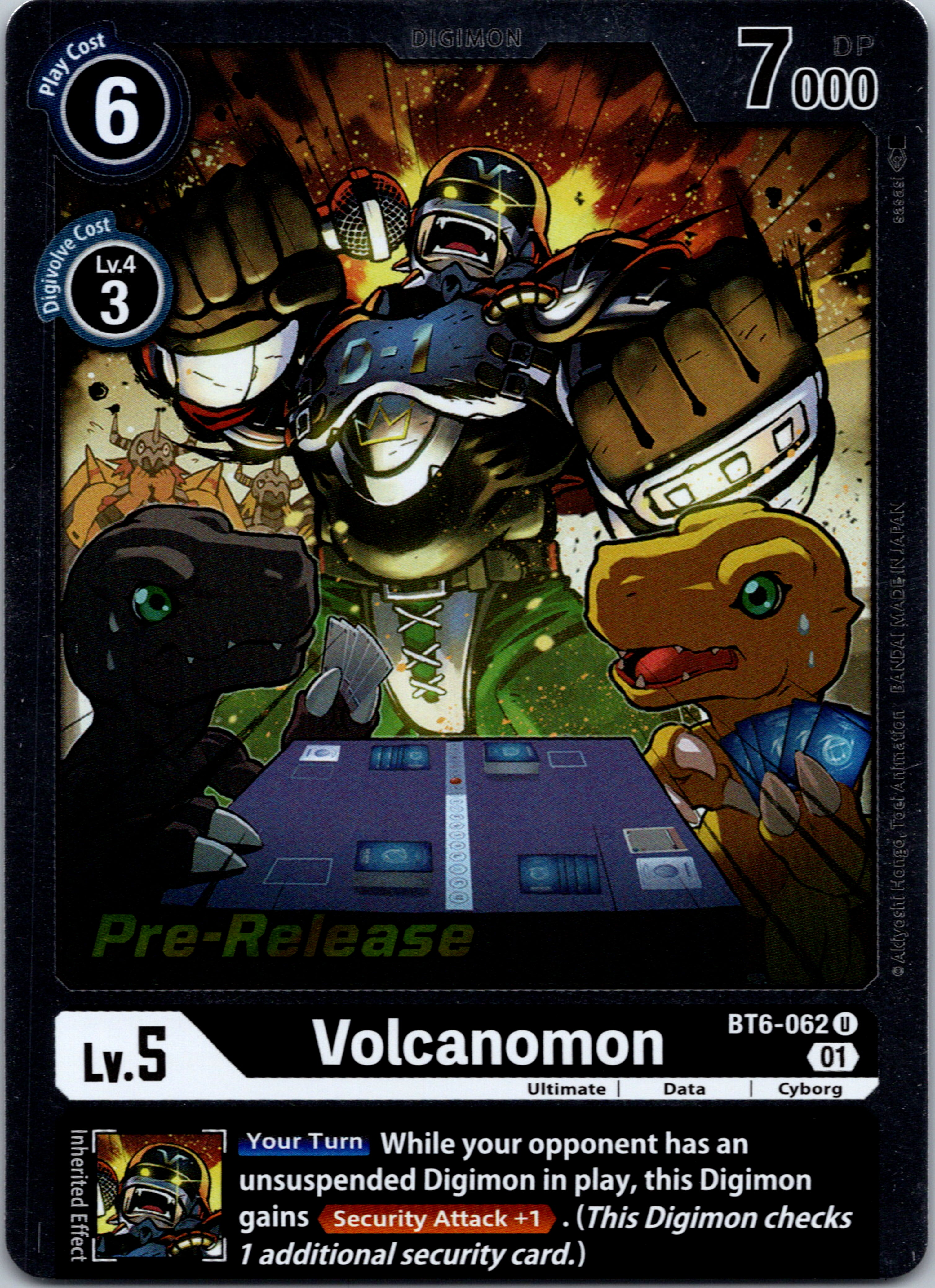 Volcanomon [BT6-062] [Double Diamond Pre-Release Cards] Foil