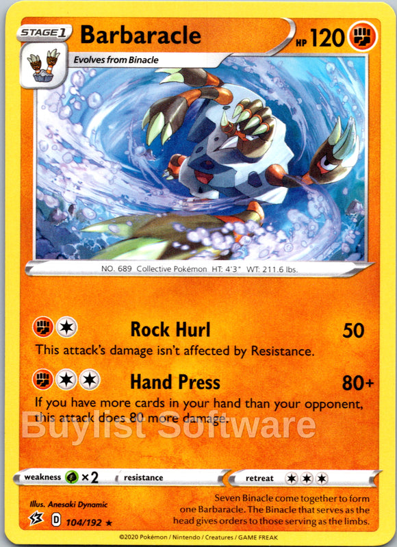 Barbaracle (104/192) [Sword & Shield: Rebel Clash]