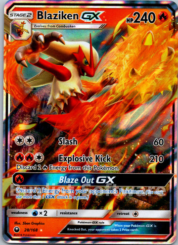 Blaziken GX (028/168) [Sun & Moon: Celestial Storm]