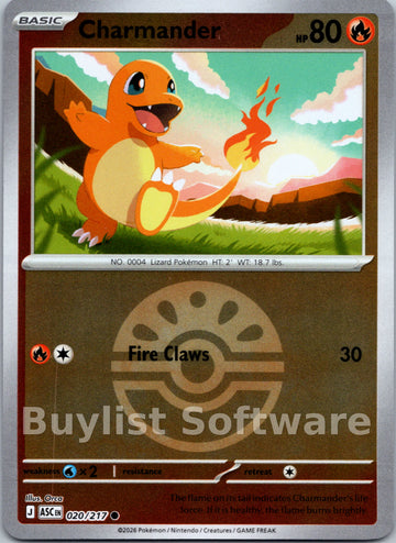 Charmander (Quick Ball) [020/217] [Ascended Heroes] Reverse Holofoil