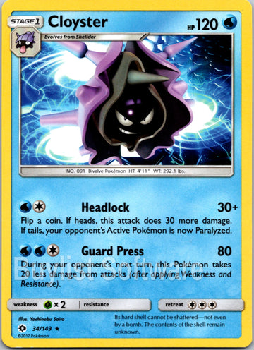 Cloyster [34/149] [Sun & Moon Base Set]