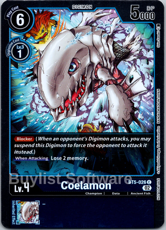 Coelamon (Official Tournament Pack Vol. 7) [BT5-026] [Battle of Omni] Foil