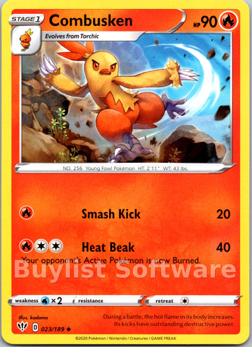 Combusken (023/189) [SWSH03: Darkness Ablaze]