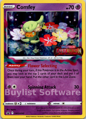 Comfey (Lost Origin Stamped) [SWSH242] [Sword & Shield Promo Cards] Holofoil