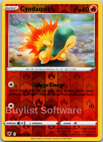 Cyndaquil [023/189] [Astral Radiance] Reverse Holofoil