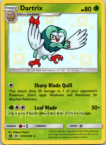 Dartrix (SV3/SV94) [Hidden Fates: Shiny Vault]